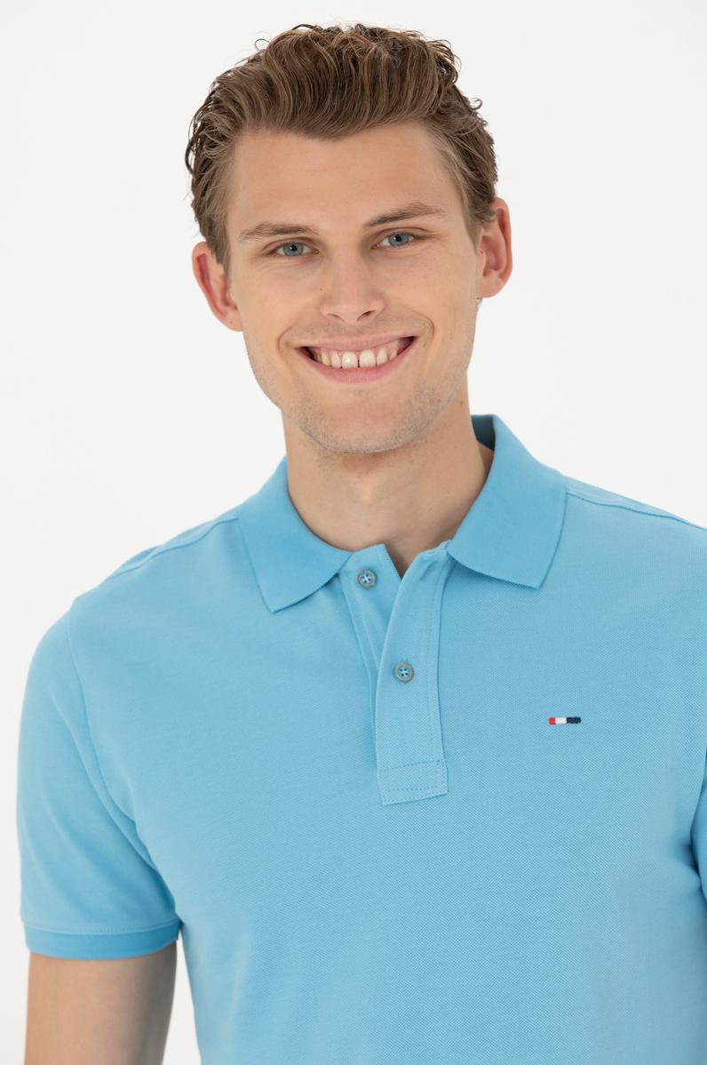 Erkek Turkuaz Basic Tişört