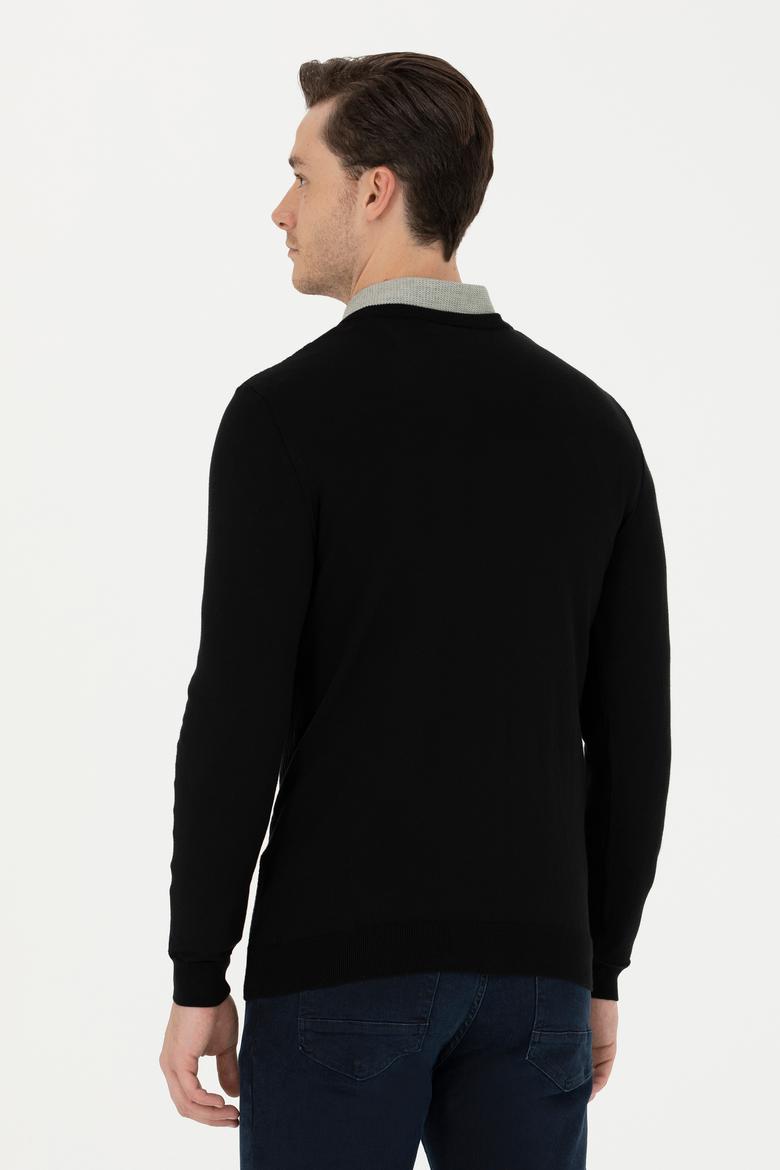 Erkek Siyah Basic Kazak - 50268937012