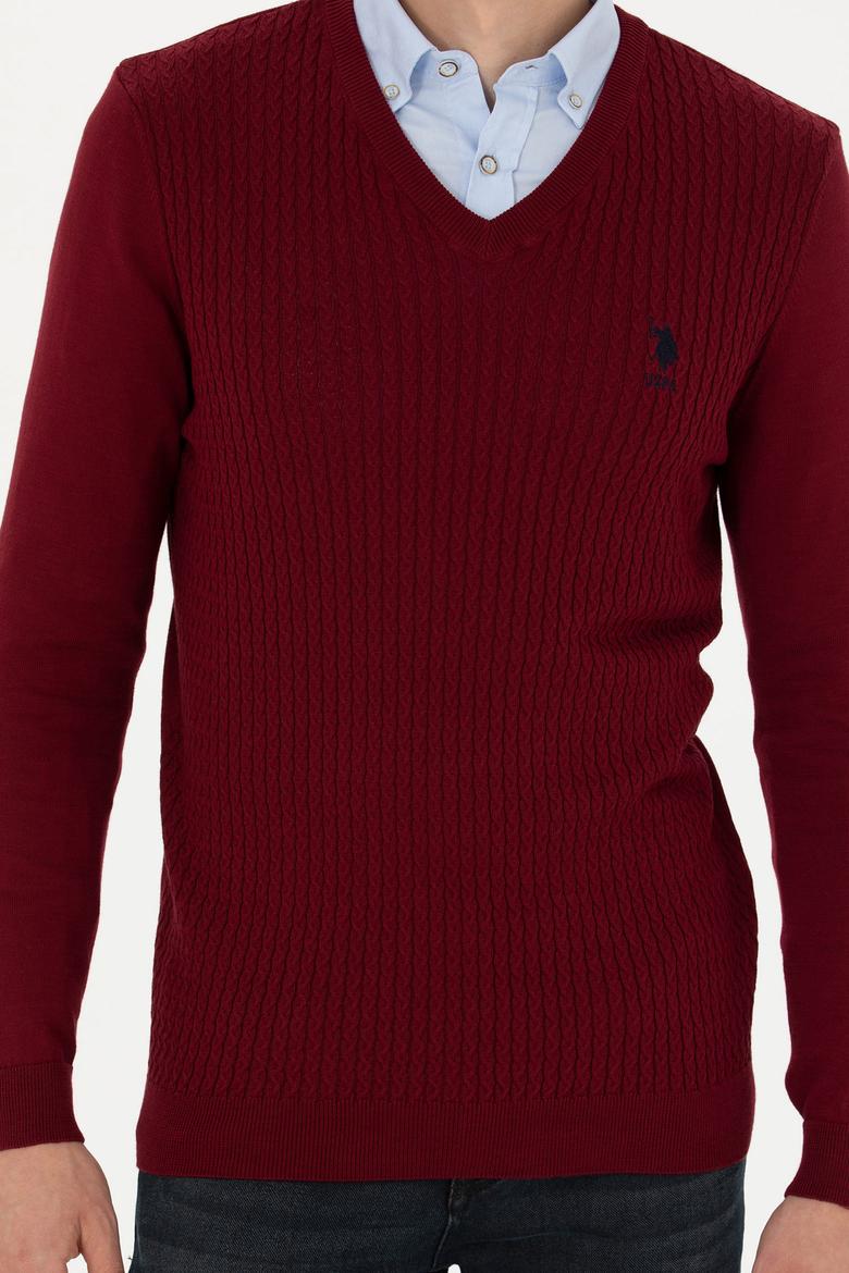 Erkek Bordo Basic Kazak - 50268937021