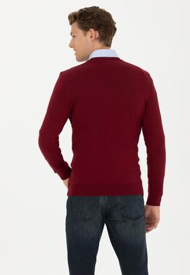 Erkek Bordo Basic Kazak - 50268937021