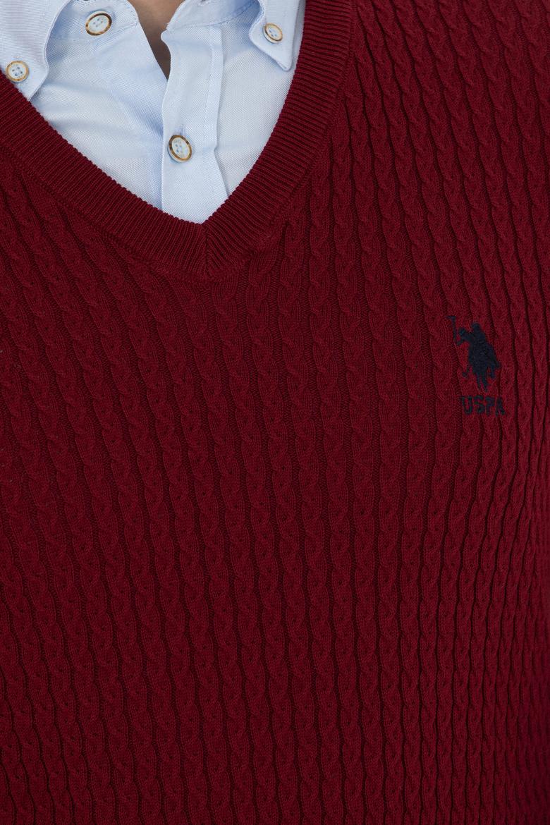 Erkek Bordo Basic Kazak - 50268937021