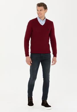 Erkek Bordo Basic Kazak - 50268937021