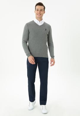 Erkek Gri Melanj Basic Kazak - 50268937051