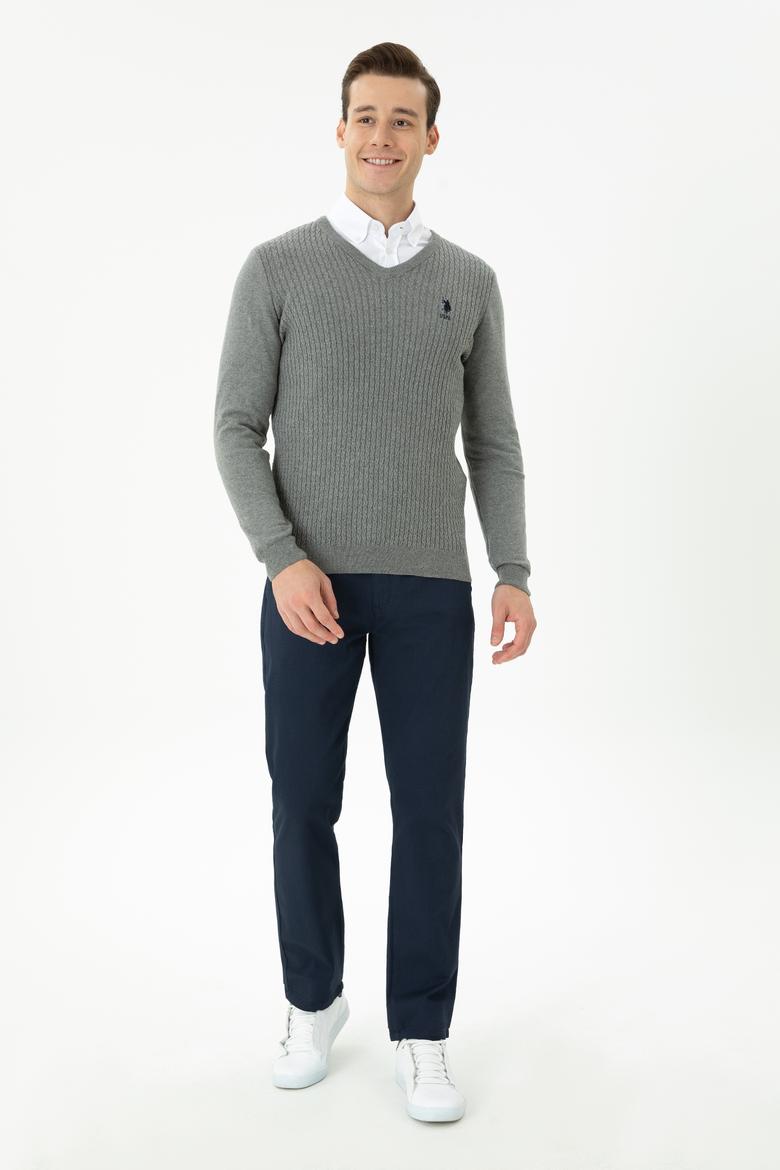 Erkek Gri Melanj Basic Kazak - 50268937051