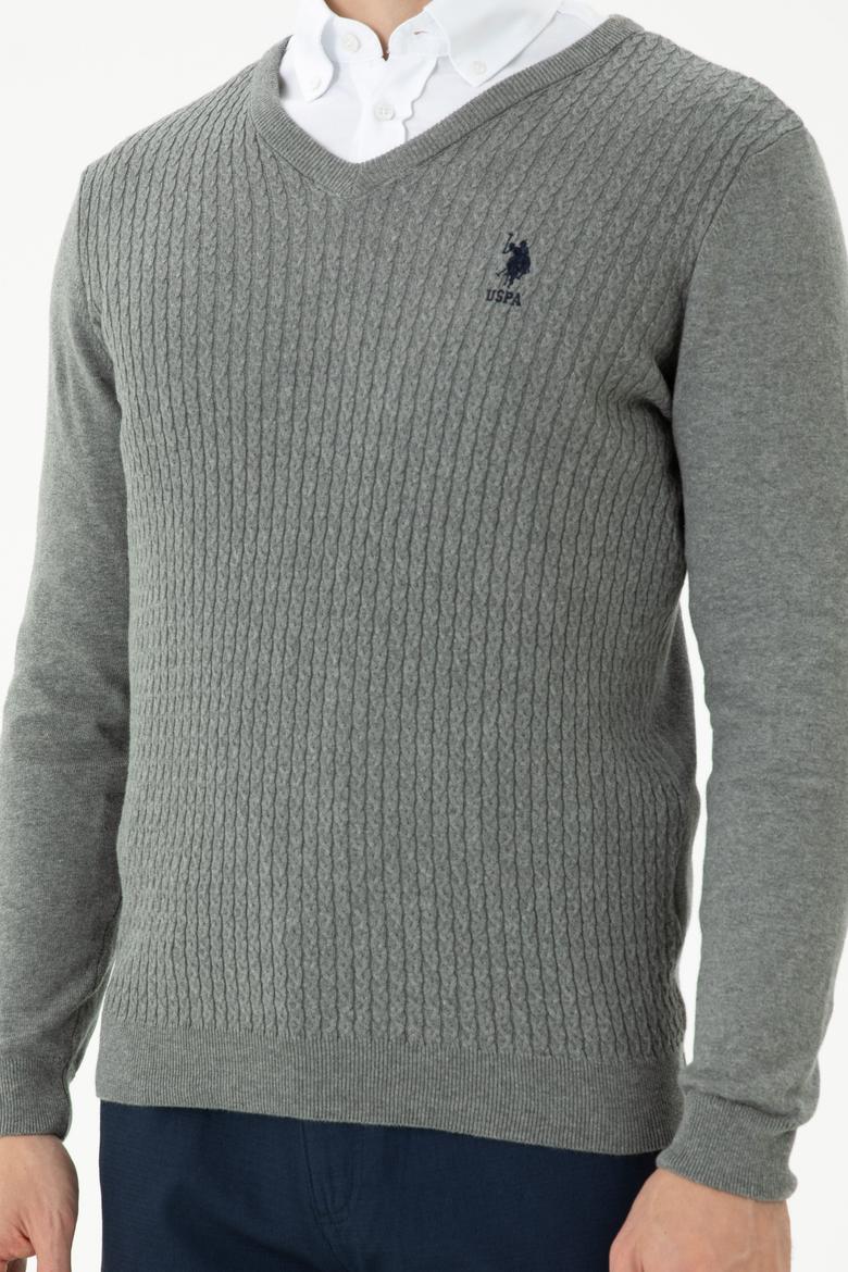 Erkek Gri Melanj Basic Kazak - 50268937051