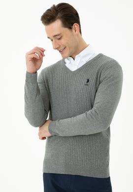 Erkek Gri Melanj Basic Kazak - 50268937051