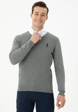 Erkek Gri Melanj Basic Kazak - 50268937051