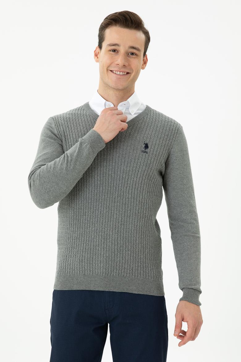 Erkek Gri Melanj Basic Kazak - 50268937051