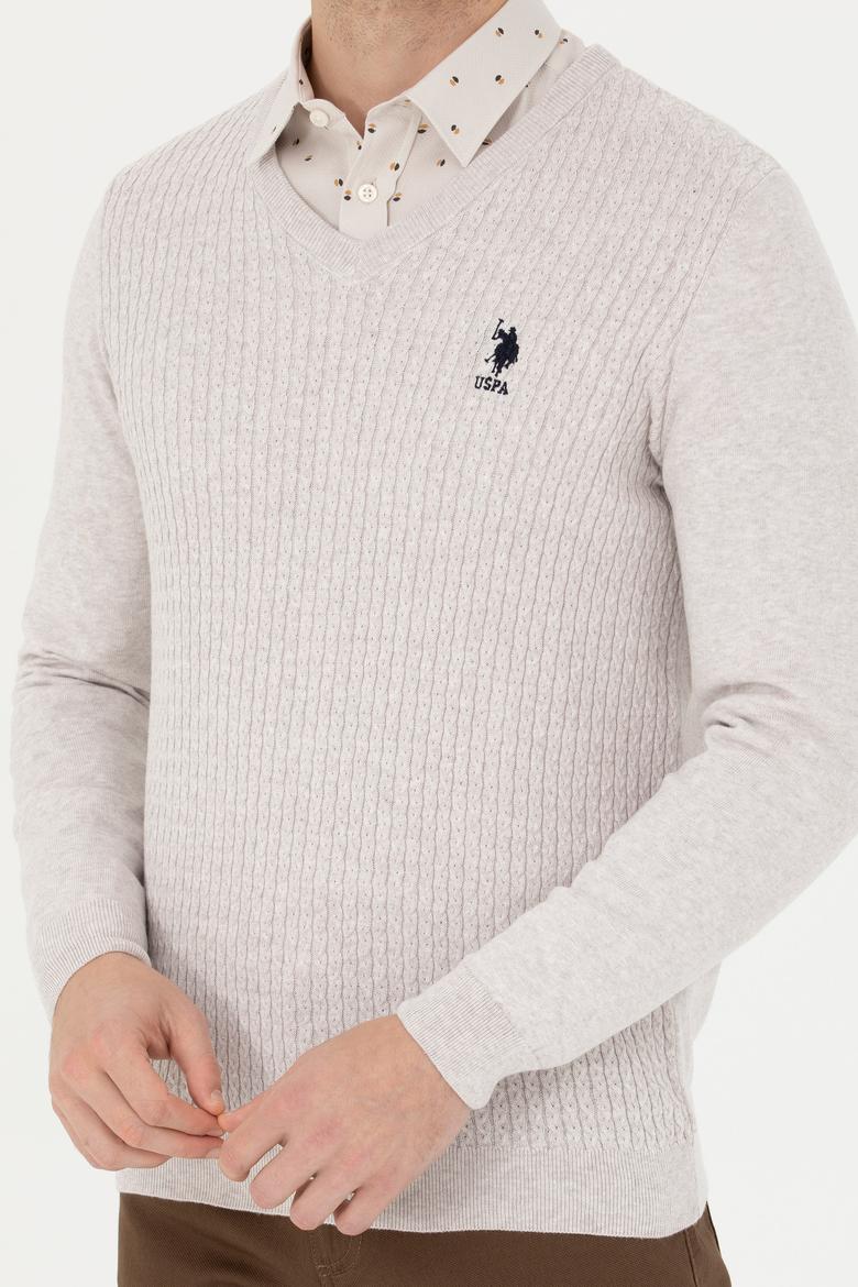 Erkek Taş Melanj Basic Kazak - 50268937057