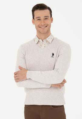 Erkek Taş Melanj Basic Kazak - 50268937057