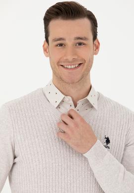 Erkek Taş Melanj Basic Kazak - 50268937057