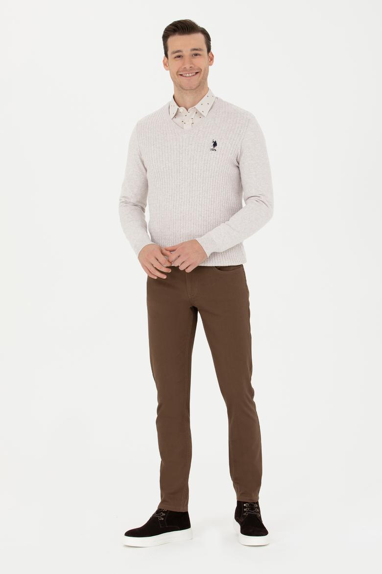 Erkek Taş Melanj Basic Kazak - 50268937057