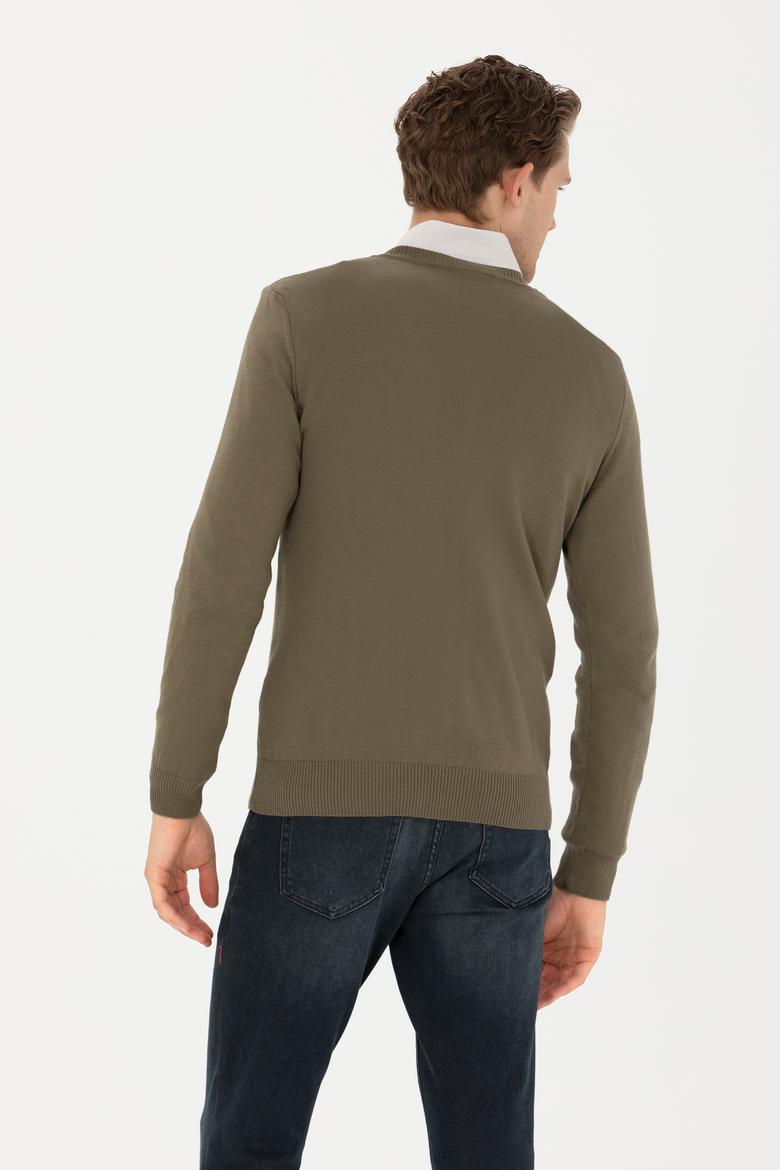 Erkek Haki Basic Kazak - 50269002154