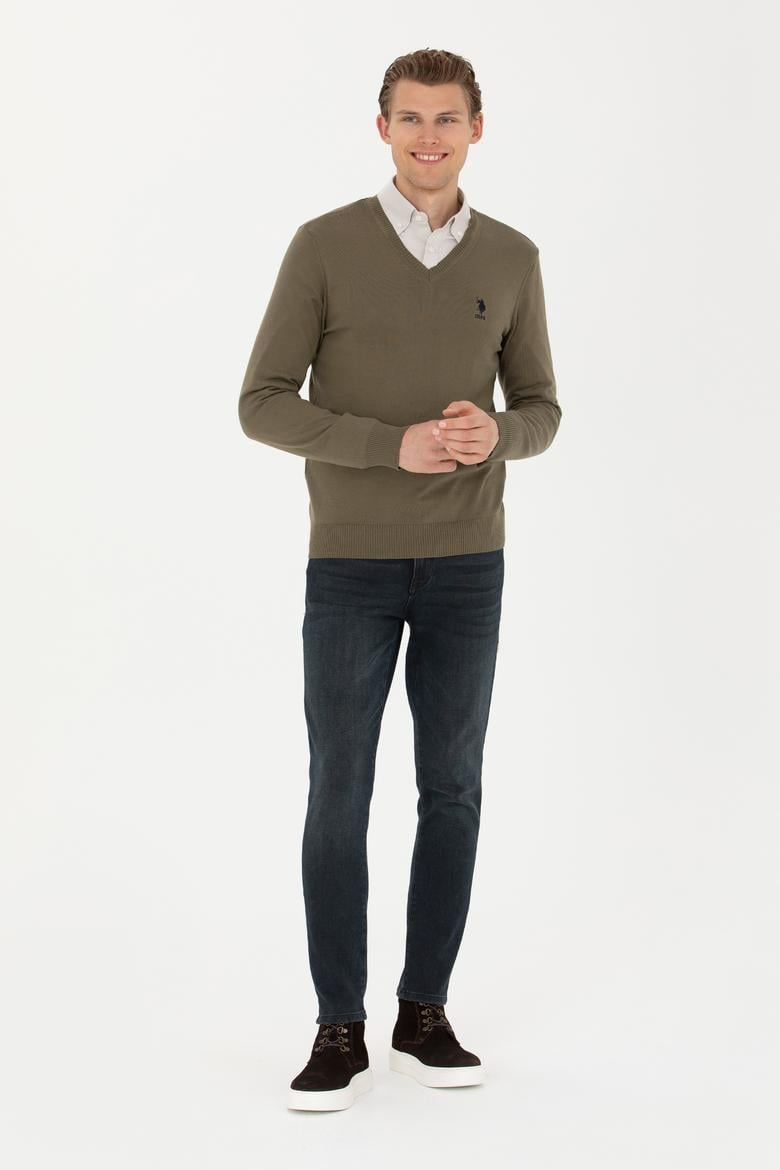 Erkek Haki Basic Kazak - 50269002154