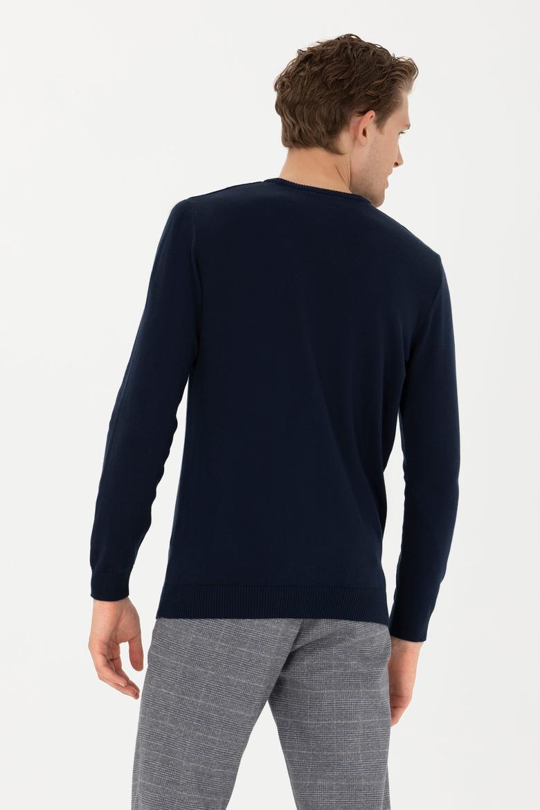 Erkek Lacivert Basic Kazak - 50269005025