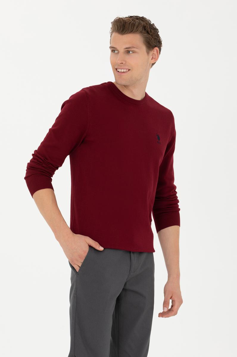 Erkek Bordo Basic Kazak
