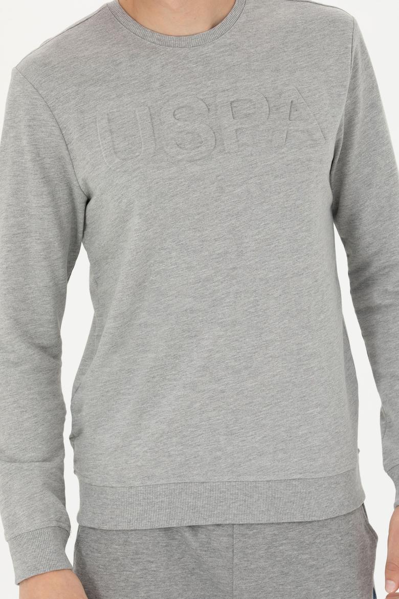 Erkek Gri Melanj Basic Sweatshirt - 50269402047