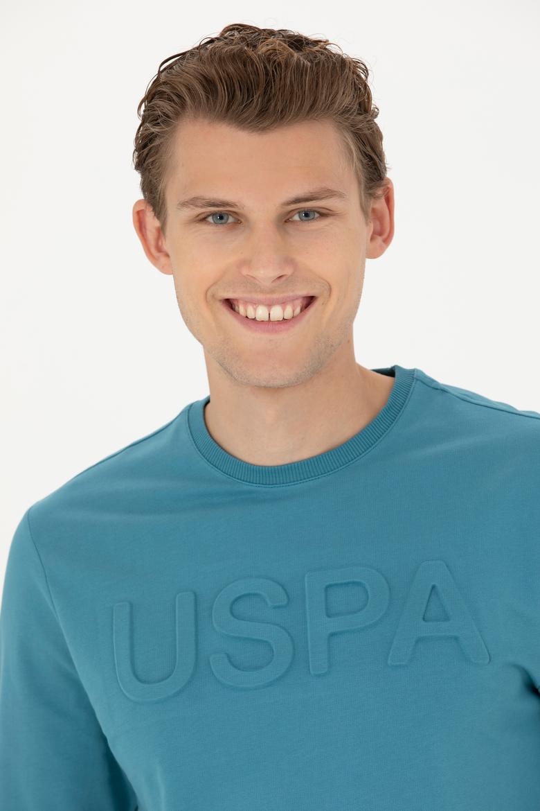 Erkek Petrol Basic Sweatshirt - 50269402094