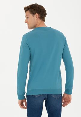 Erkek Petrol Basic Sweatshirt - 50269402094