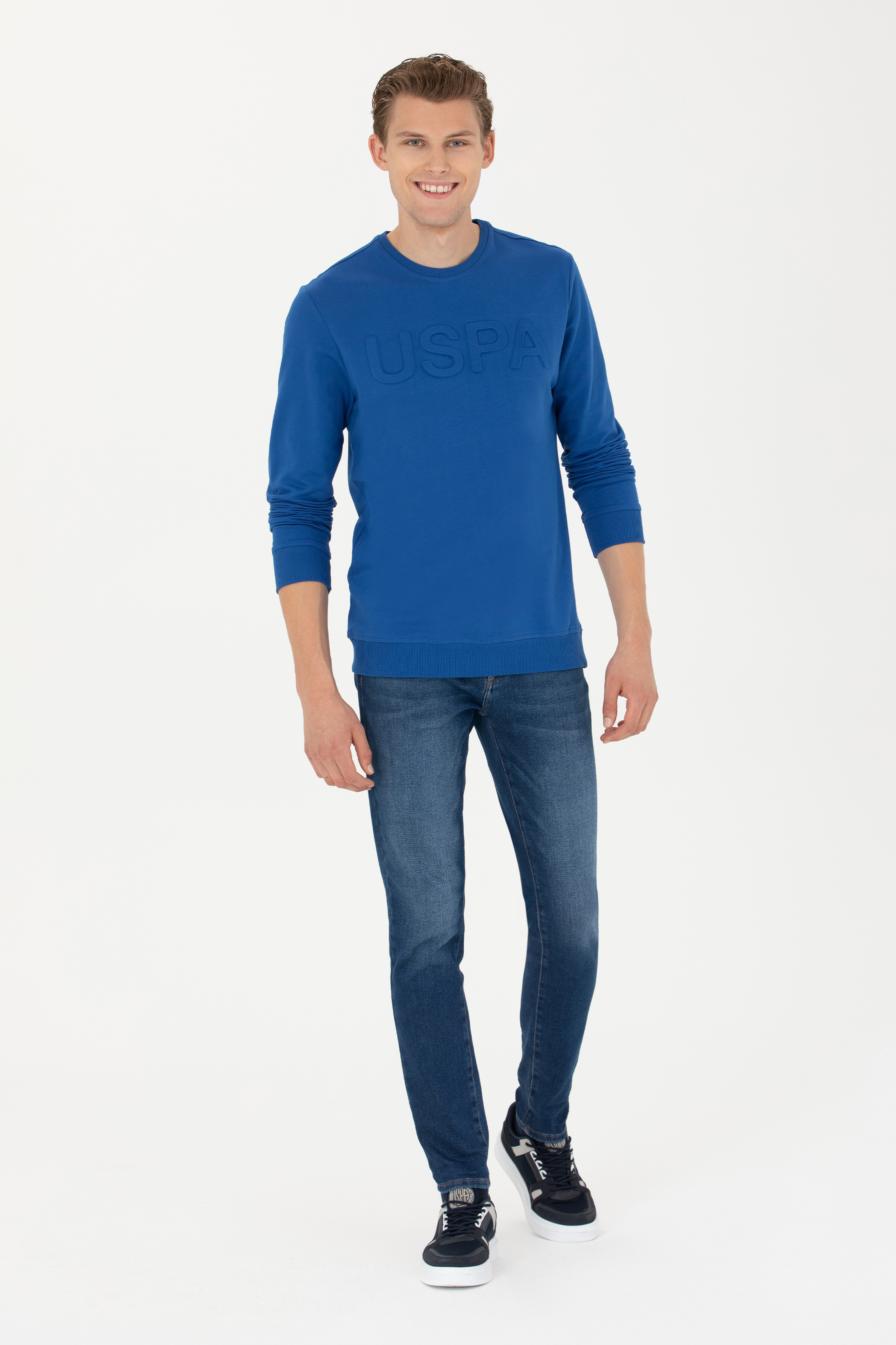 Erkek Saks Basic Sweatshirt