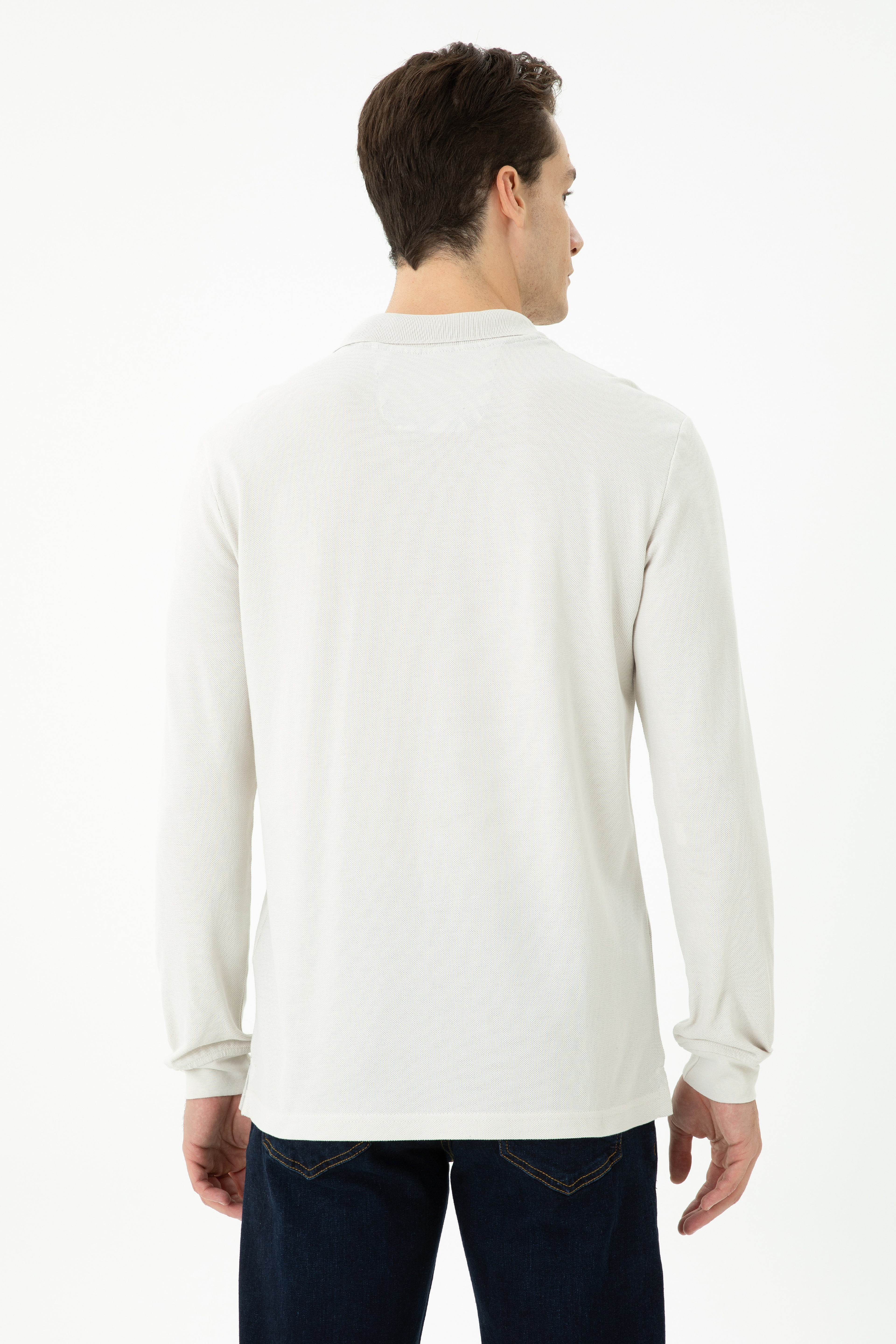 Erkek Taş Basic Sweatshirt - Image 5