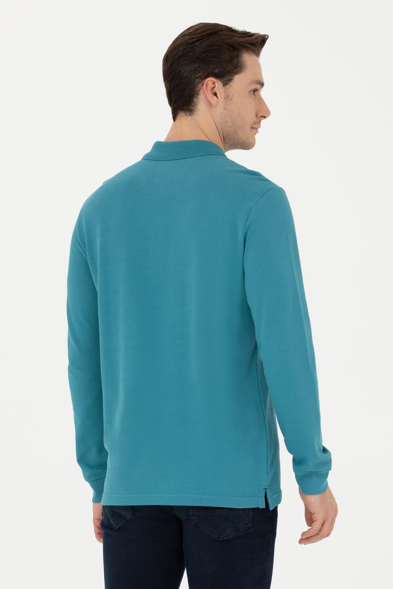 Erkek Petrol Basic Sweatshirt - 50269403183