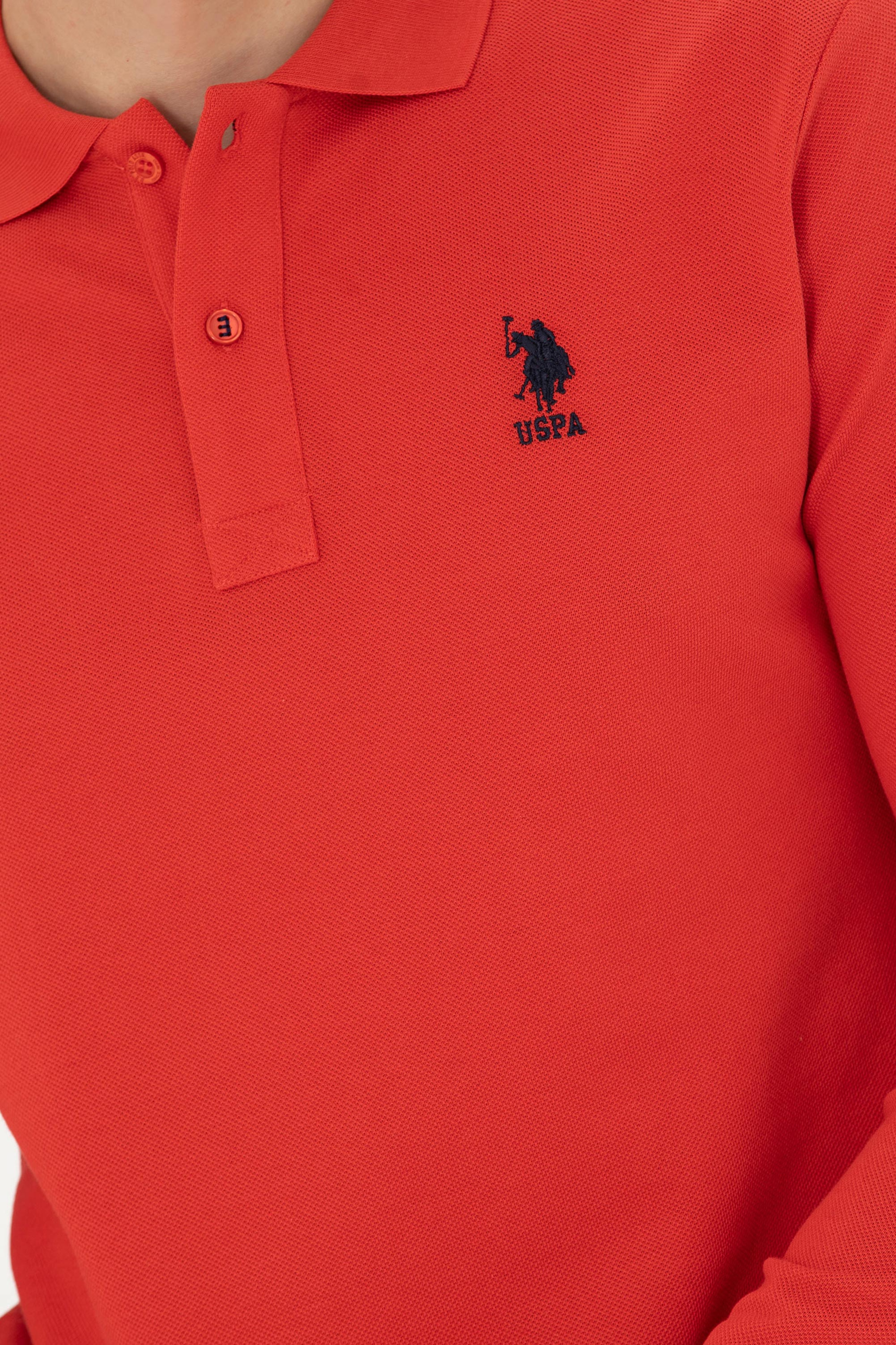 Erkek Kırmızı Basic Sweatshirt - Image 7