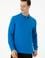 Erkek Kobalt Mavi Basic Sweatshirt
