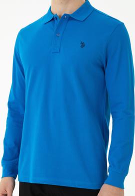 Erkek Kobalt Mavi Basic Sweatshirt - 50269405127