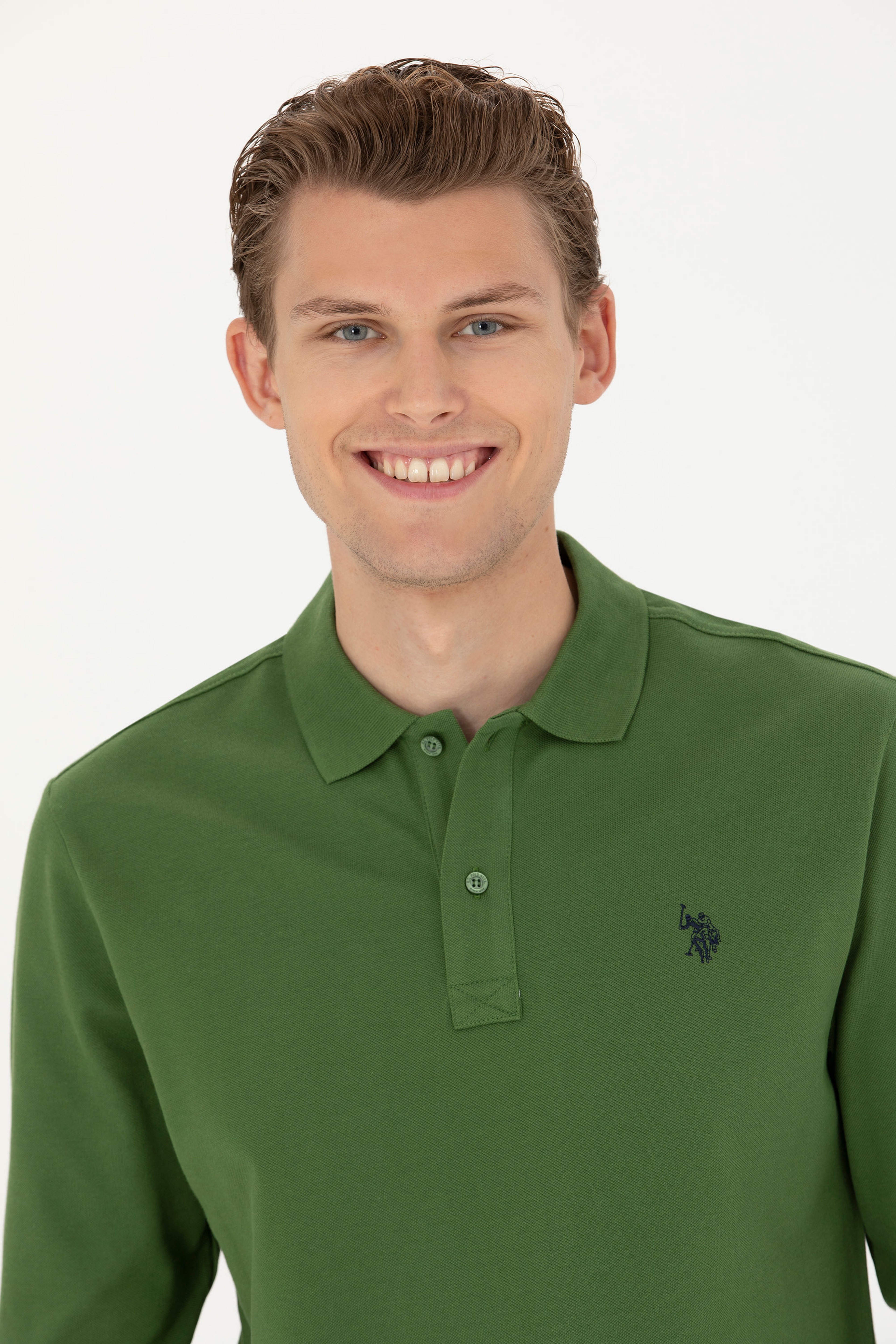 Erkek Yeşil Basic Sweatshirt - Image 2