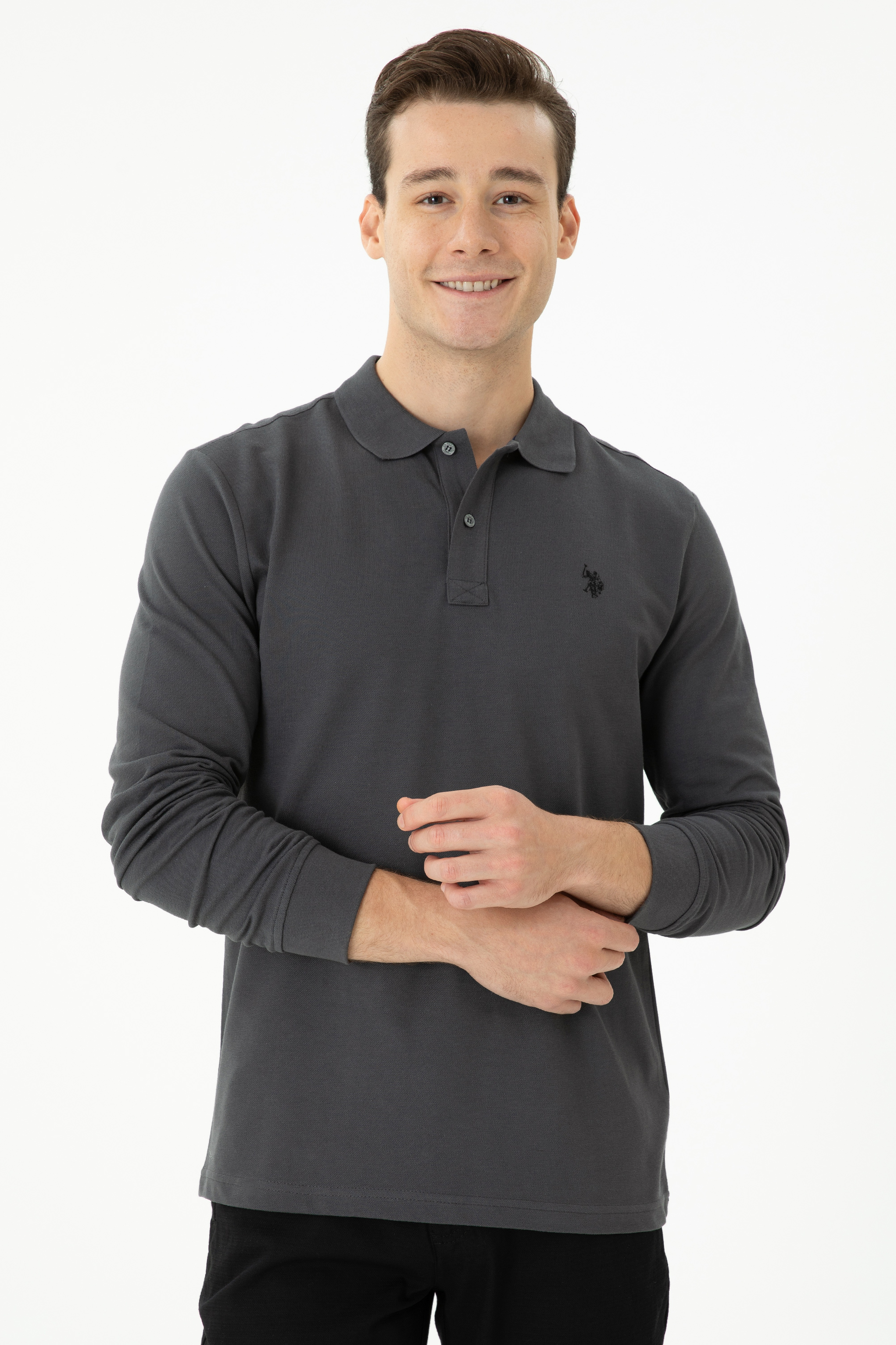 Erkek Antrasit Basic Sweatshirt - Image 1