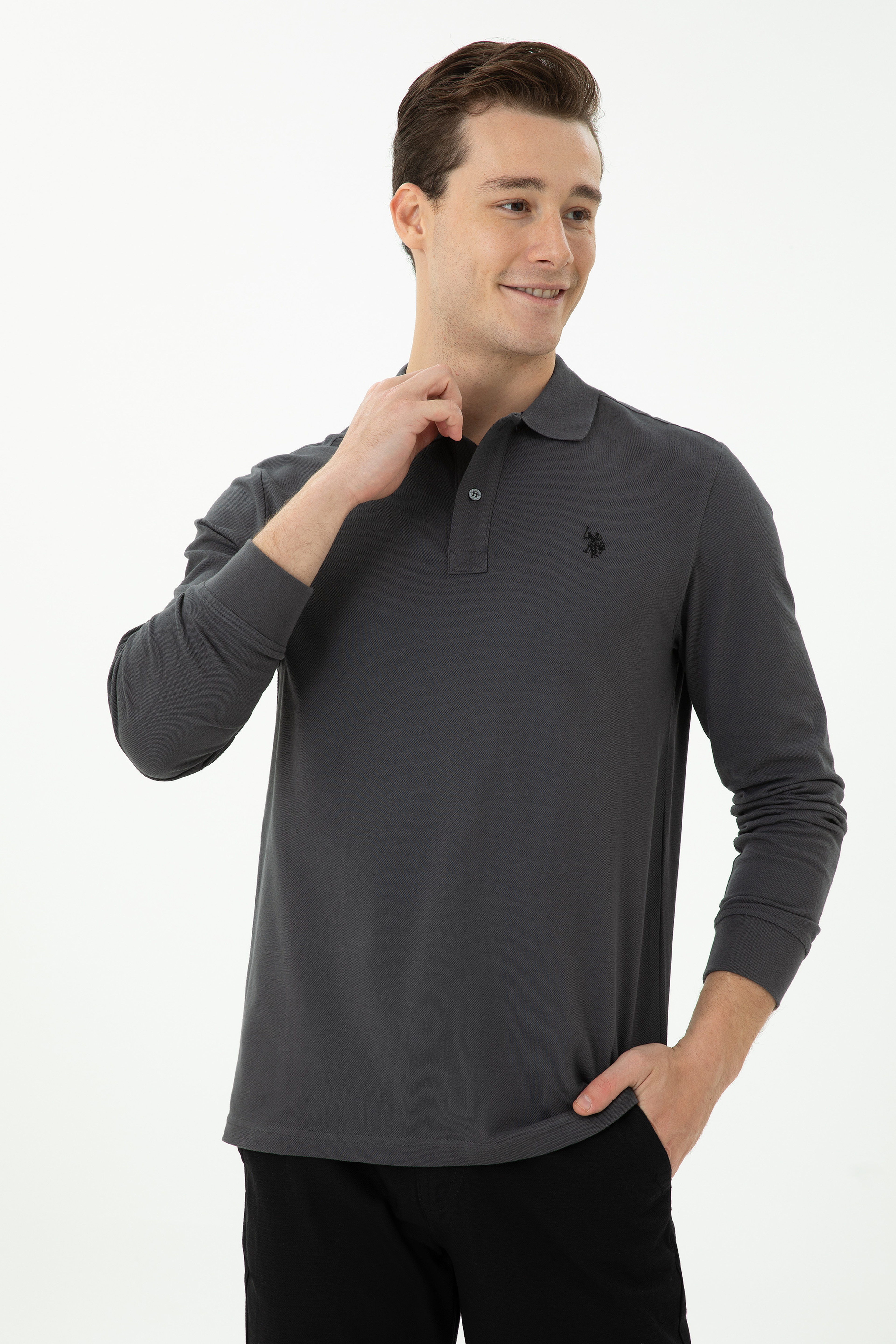 Erkek Antrasit Basic Sweatshirt