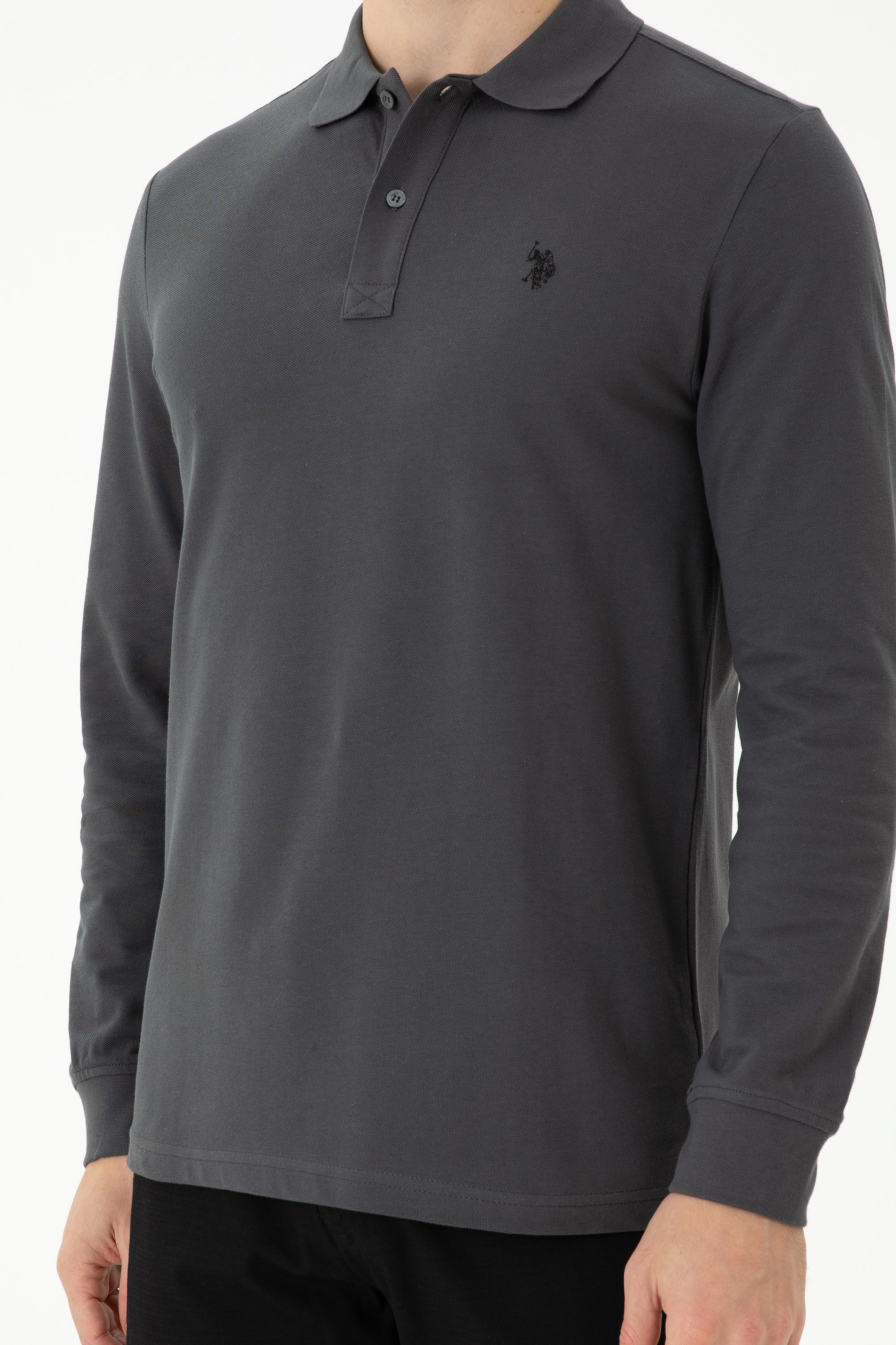 Erkek Antrasit Basic Sweatshirt - Image 6