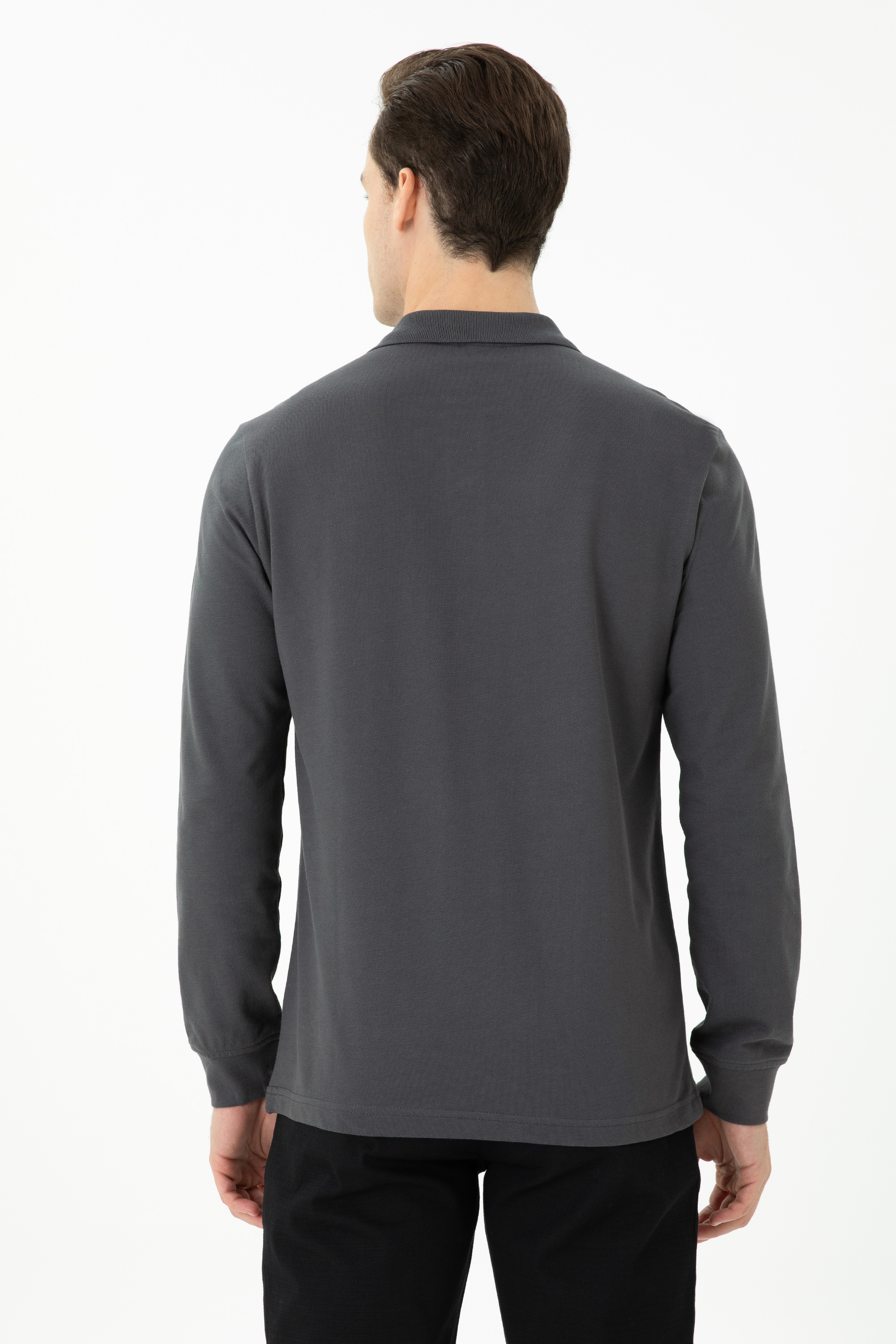 Erkek Antrasit Basic Sweatshirt - Image 5