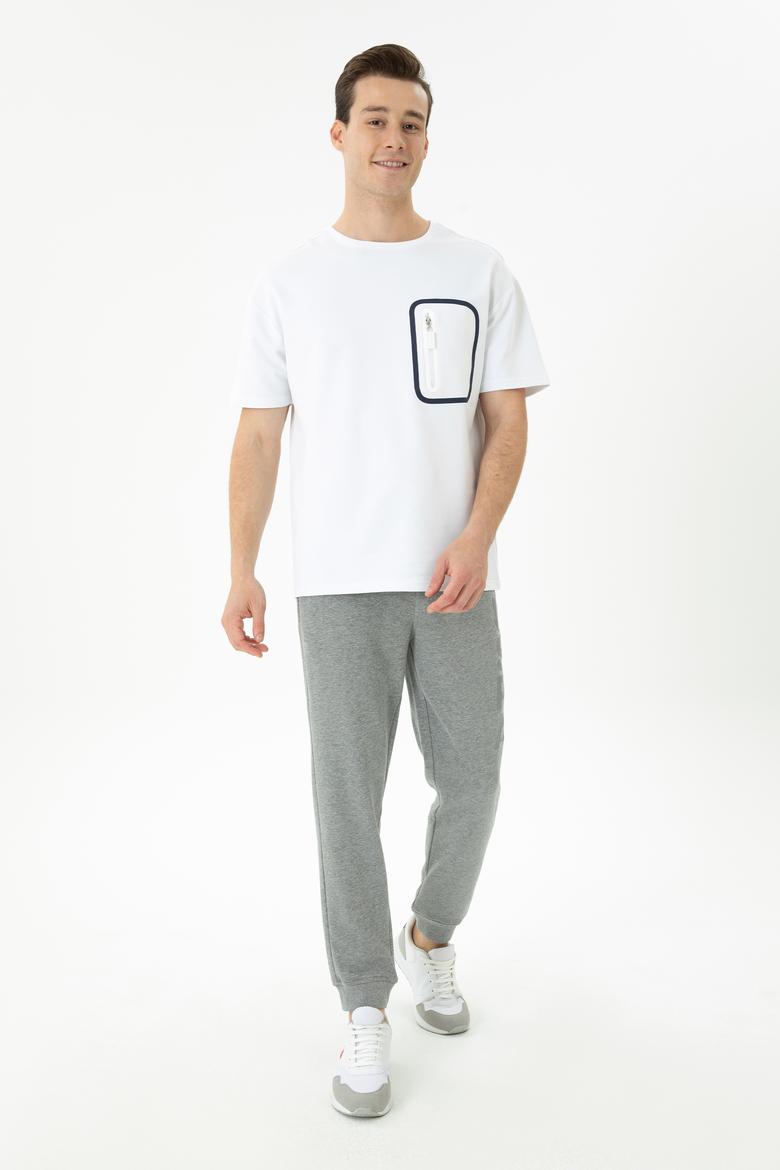 Erkek Gri Melanj Eşofman Altı