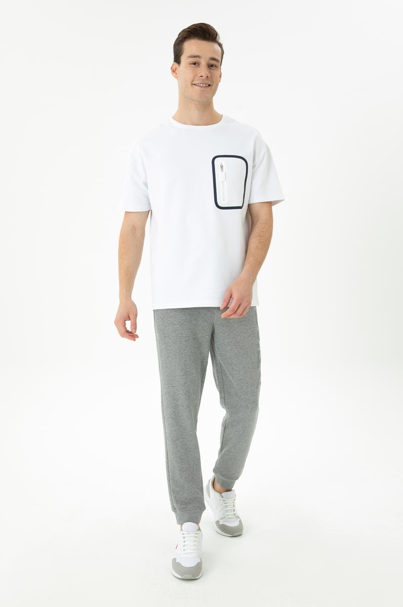 Erkek Gri Melanj Eşofman Altı