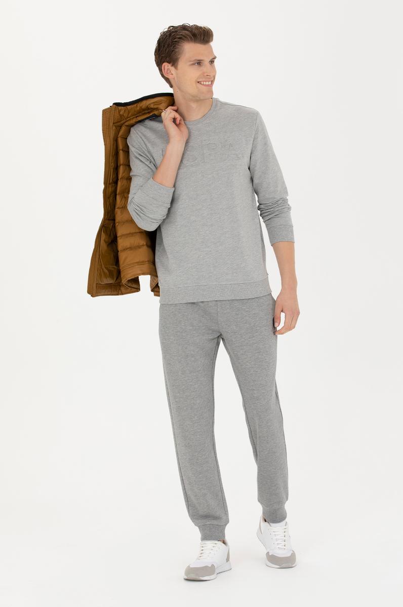 Erkek Gri Melanj Eşofman Altı