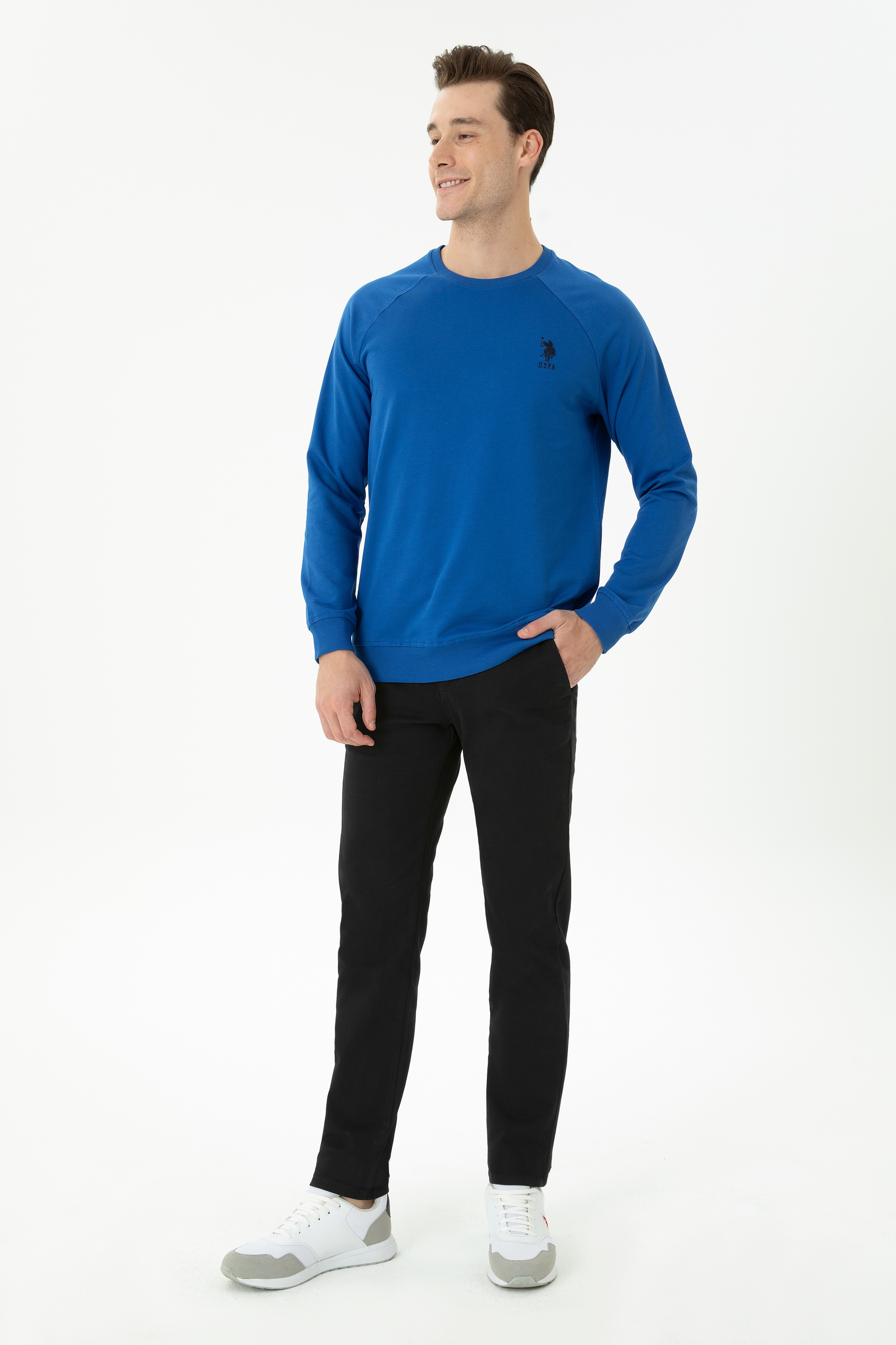 Erkek Saks Basic Sweatshirt - Image 4