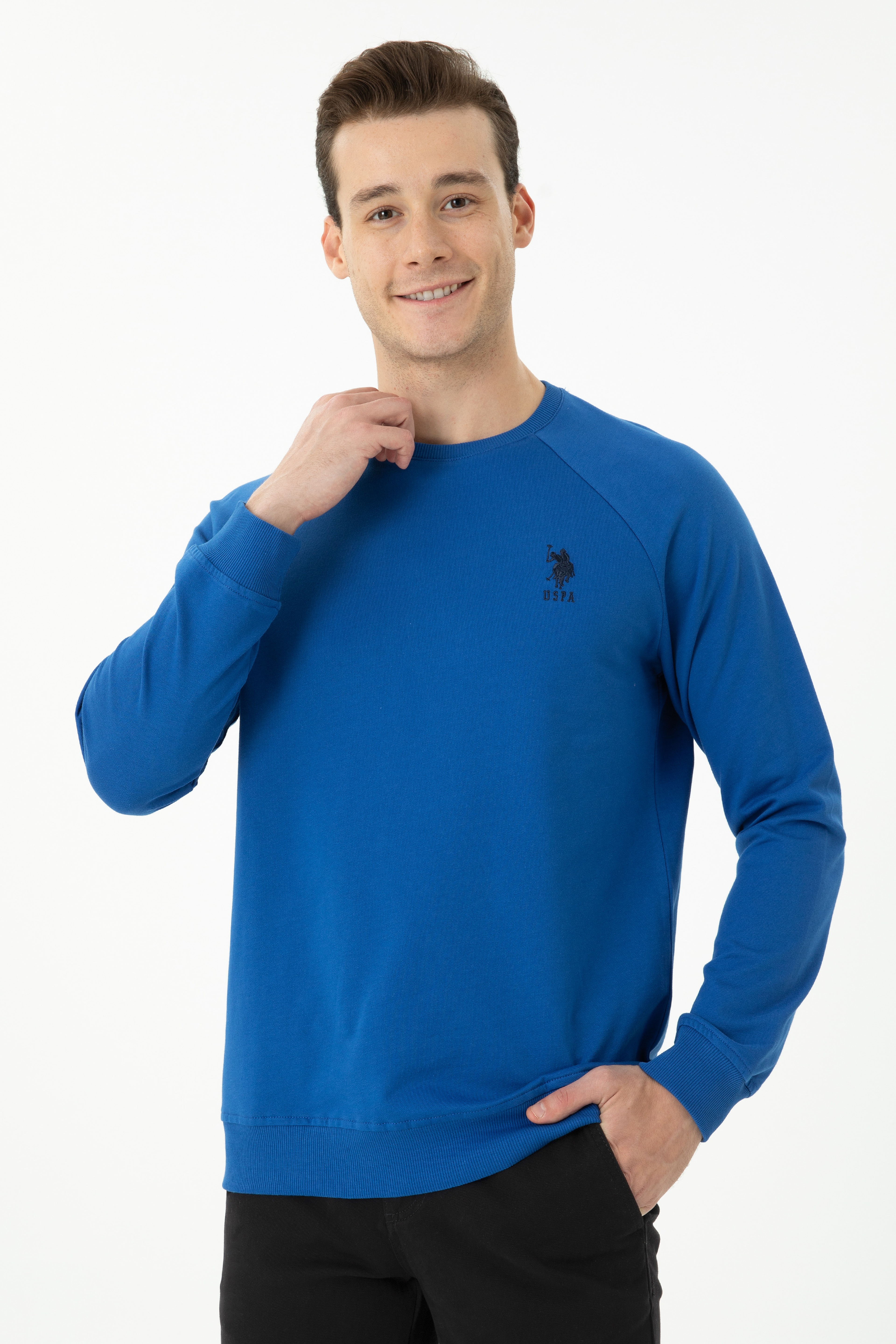 Erkek Saks Basic Sweatshirt