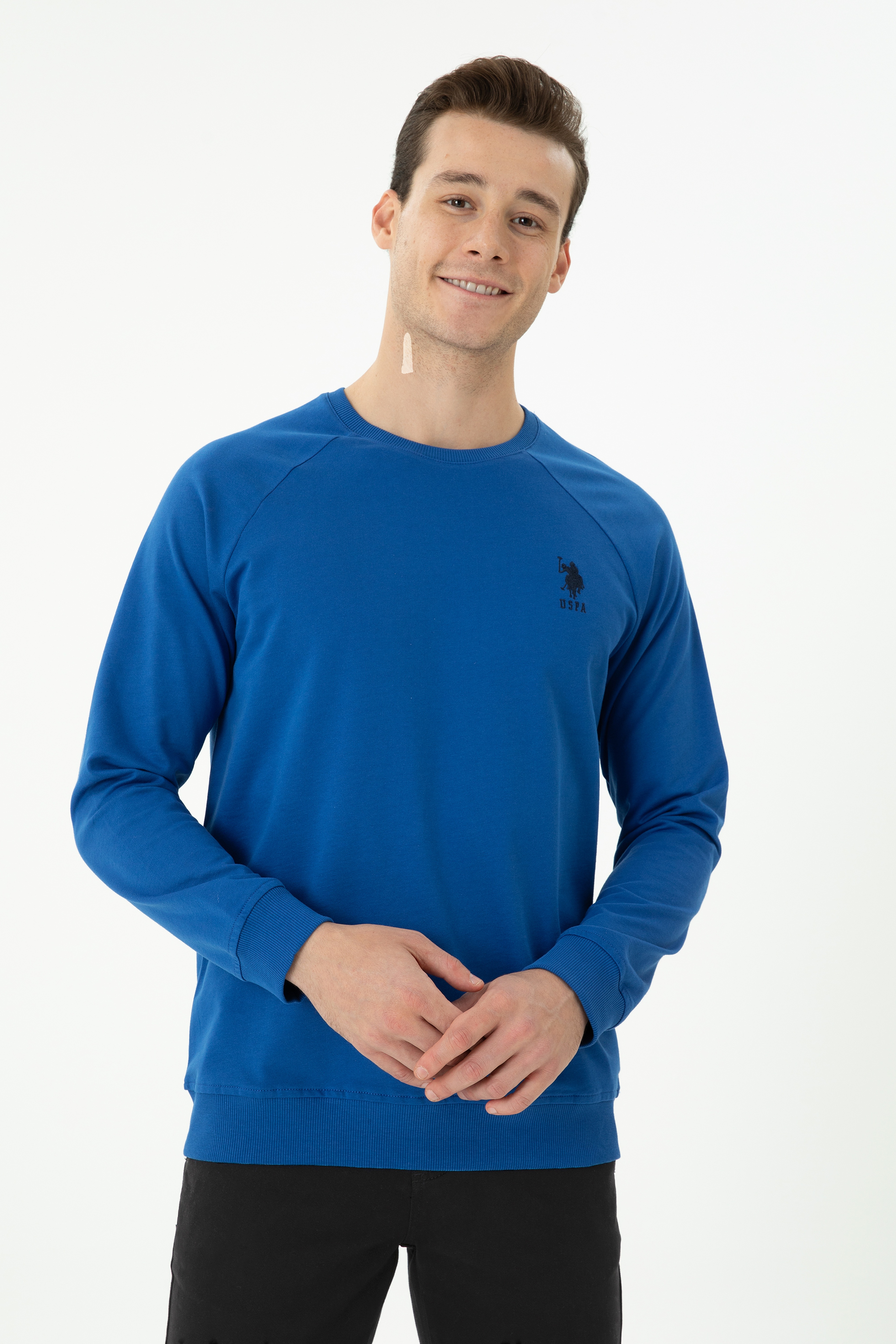 Erkek Saks Basic Sweatshirt - Image 3