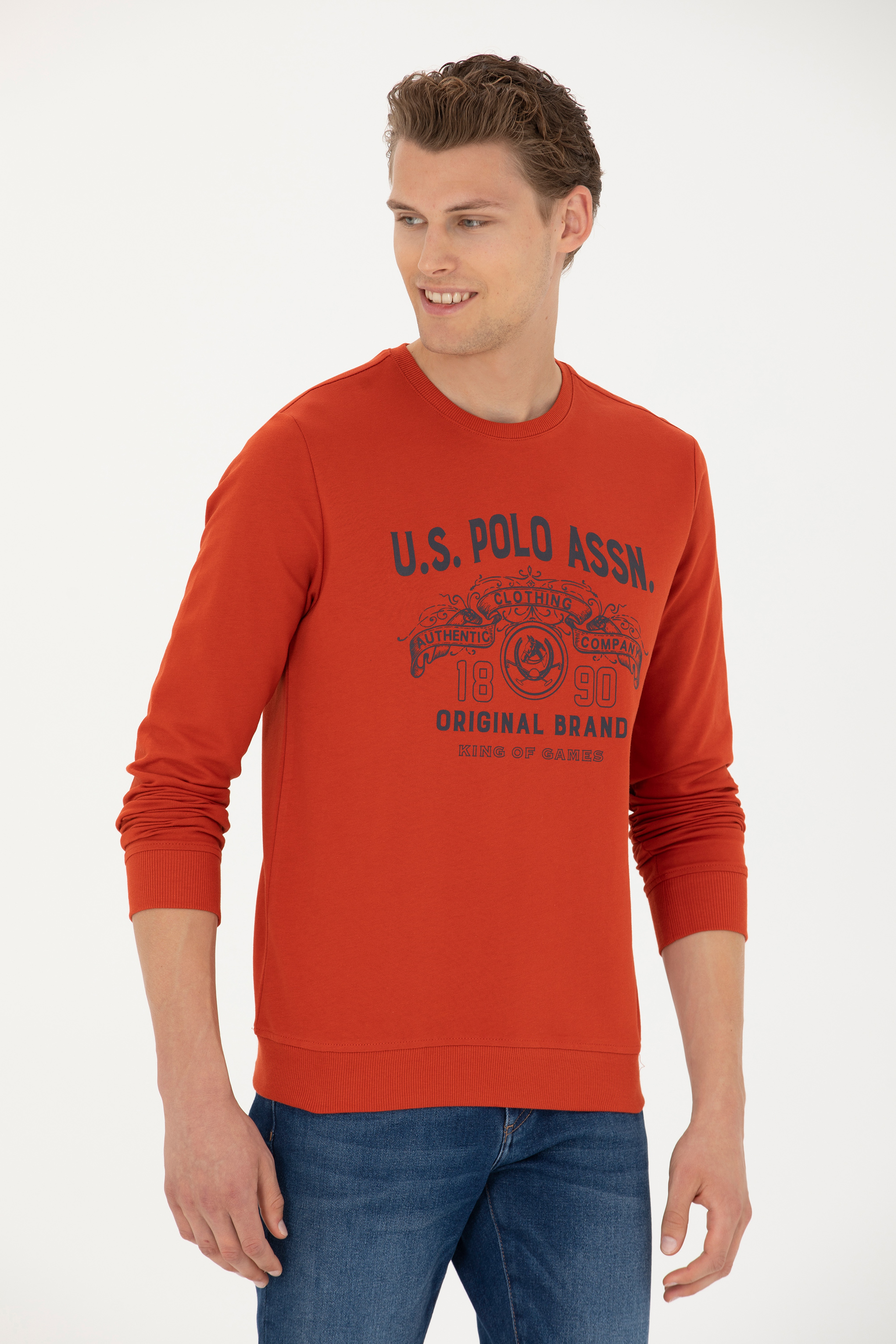 Erkek Kiremit Sweatshirt