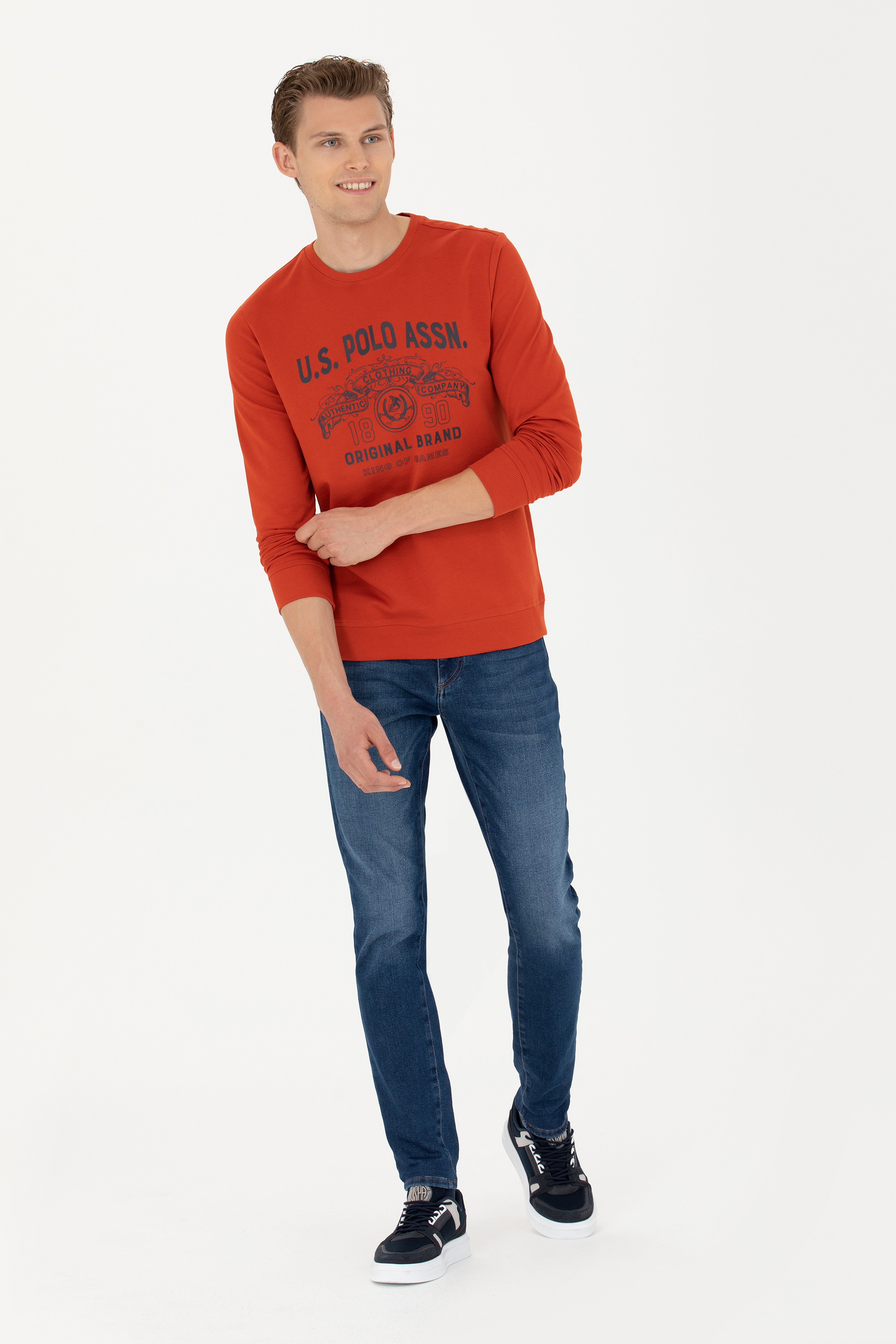 Erkek Kiremit Sweatshirt - Image 3