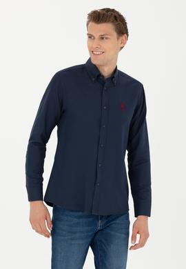 Erkek Lacivert Uzun Kollu Basic Gömlek - 50271274021