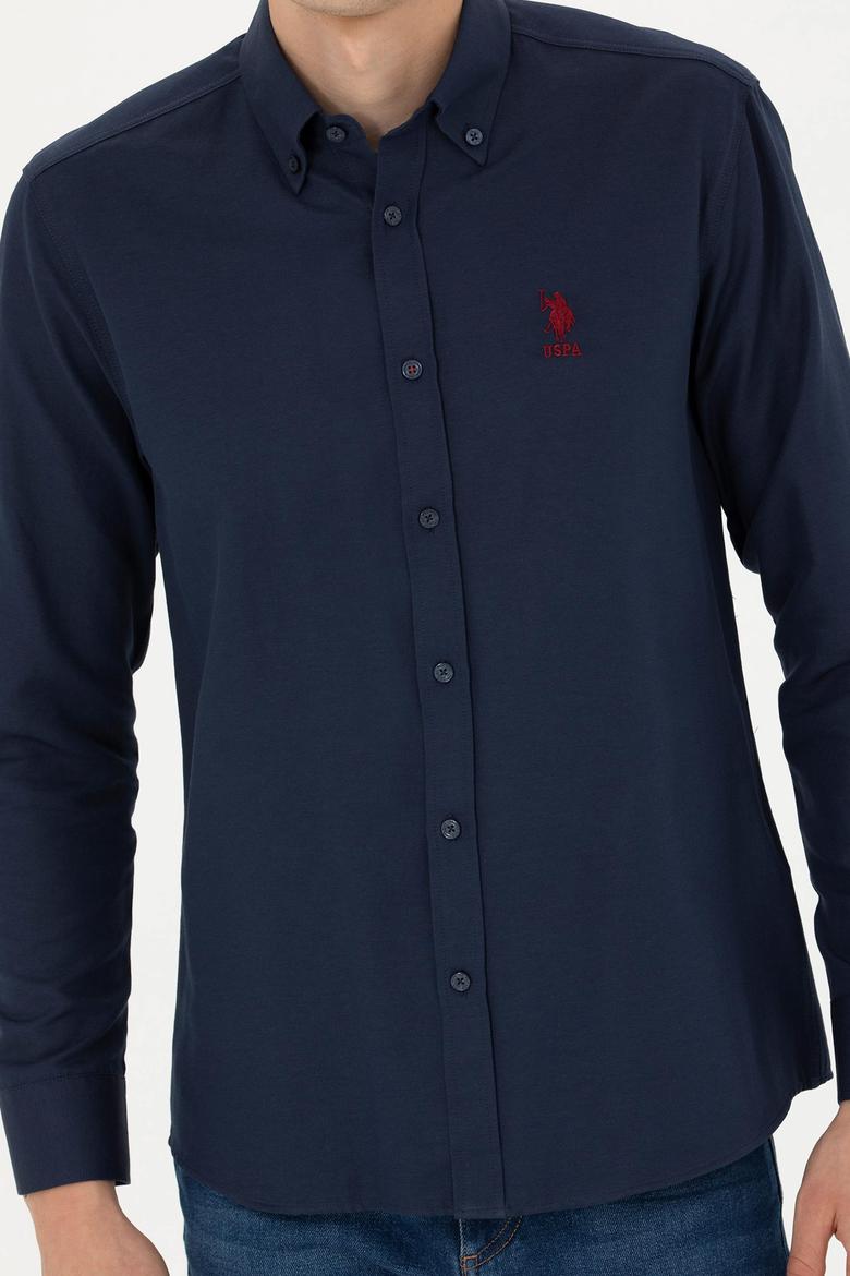 Erkek Lacivert Uzun Kollu Basic Gömlek - 50271274021