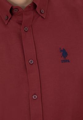 Erkek Bordo Uzun Kollu Basic Gömlek - 50271274053