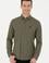 Erkek Haki Uzun Kollu Basic Gömlek