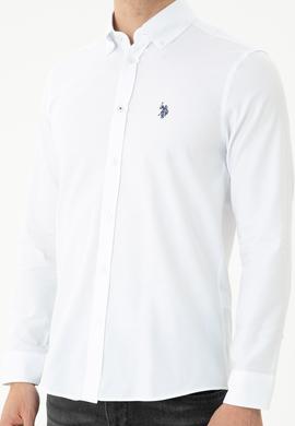 Erkek Beyaz Uzun Kollu Basic Gömlek - 50271278015