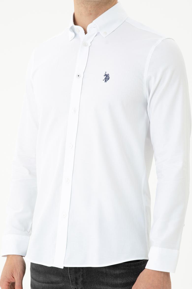 Erkek Beyaz Uzun Kollu Basic Gömlek - 50271278015