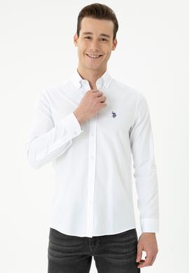 Erkek Beyaz Uzun Kollu Basic Gömlek - 50271278015