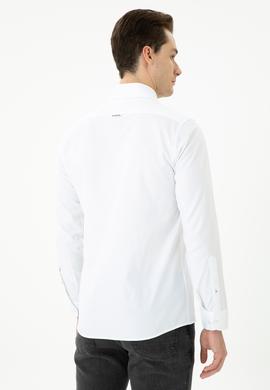 Erkek Beyaz Uzun Kollu Basic Gömlek - 50271278015